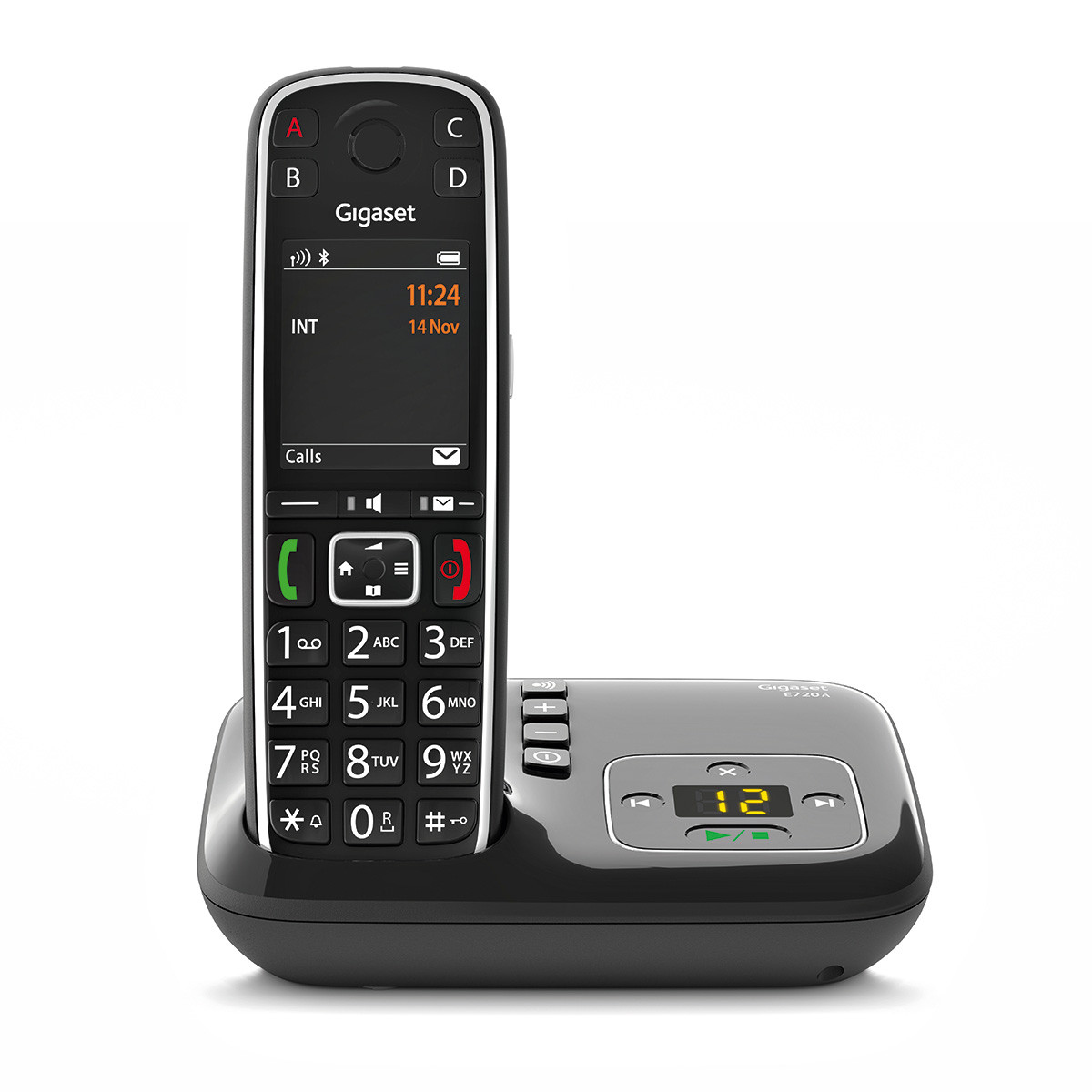 Image of Gigaset E720A Analog/DECT telephone Caller ID Black