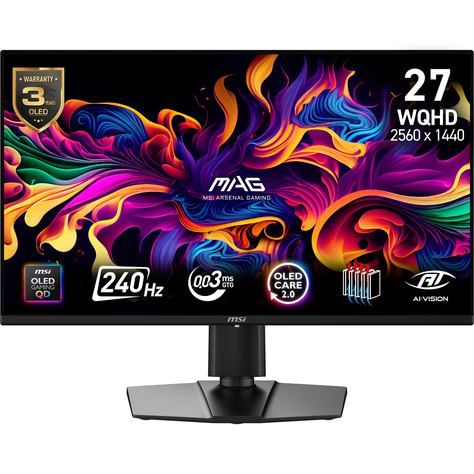 MSI MAG 274QP QD-OLED X24 computer monitor 67.3 cm (26.5") 2560 x