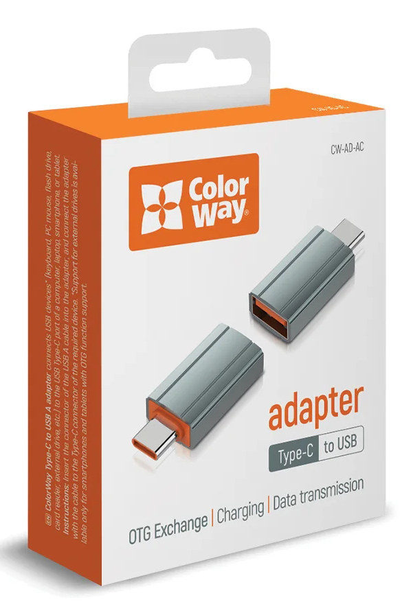 Grey Adapter USB-A To Type-C thumbnail