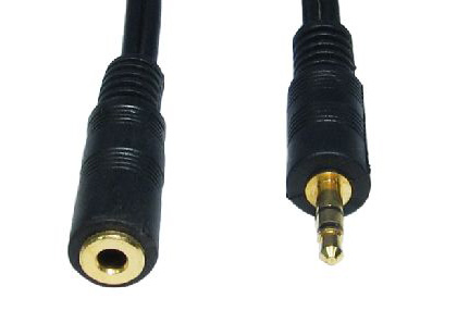 Image of Cables Direct 2m 3.5mm, M - F audio cable Black