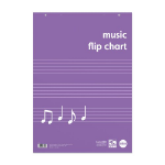 Rhino A1 Educational Music Flipchart Pad 30 Leaf, FCM20/B (Pack of 5)