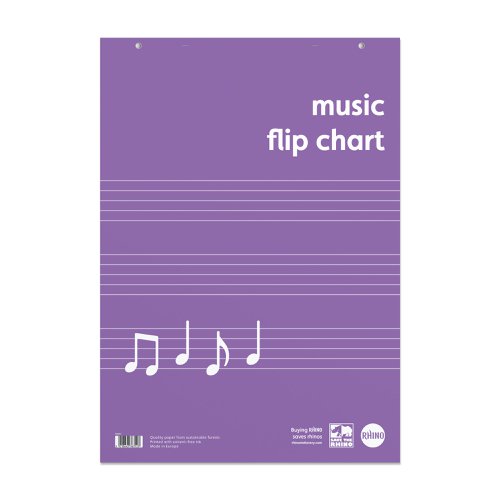 Image of Rhino A1 Educational Music Flipchart Pad 30 Leaf, FCM20/B (Pack of 5)