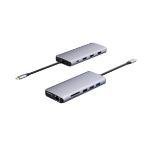 eSTUFF ES623009 interface hub USB 3.2 Gen 1 (3.1 Gen 1) Type-C 5000 Mbit/s Grey