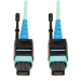 Tripp Lite N846-05M-24-P fiber optic cable 192.1" (4.88 m) MTP OM3 Black, Turquoise