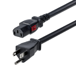StarTech.com 15FT-LC15A-POWERCORD power cable Black 177.2" (4.5 m) NEMA 5-15P C13 coupler