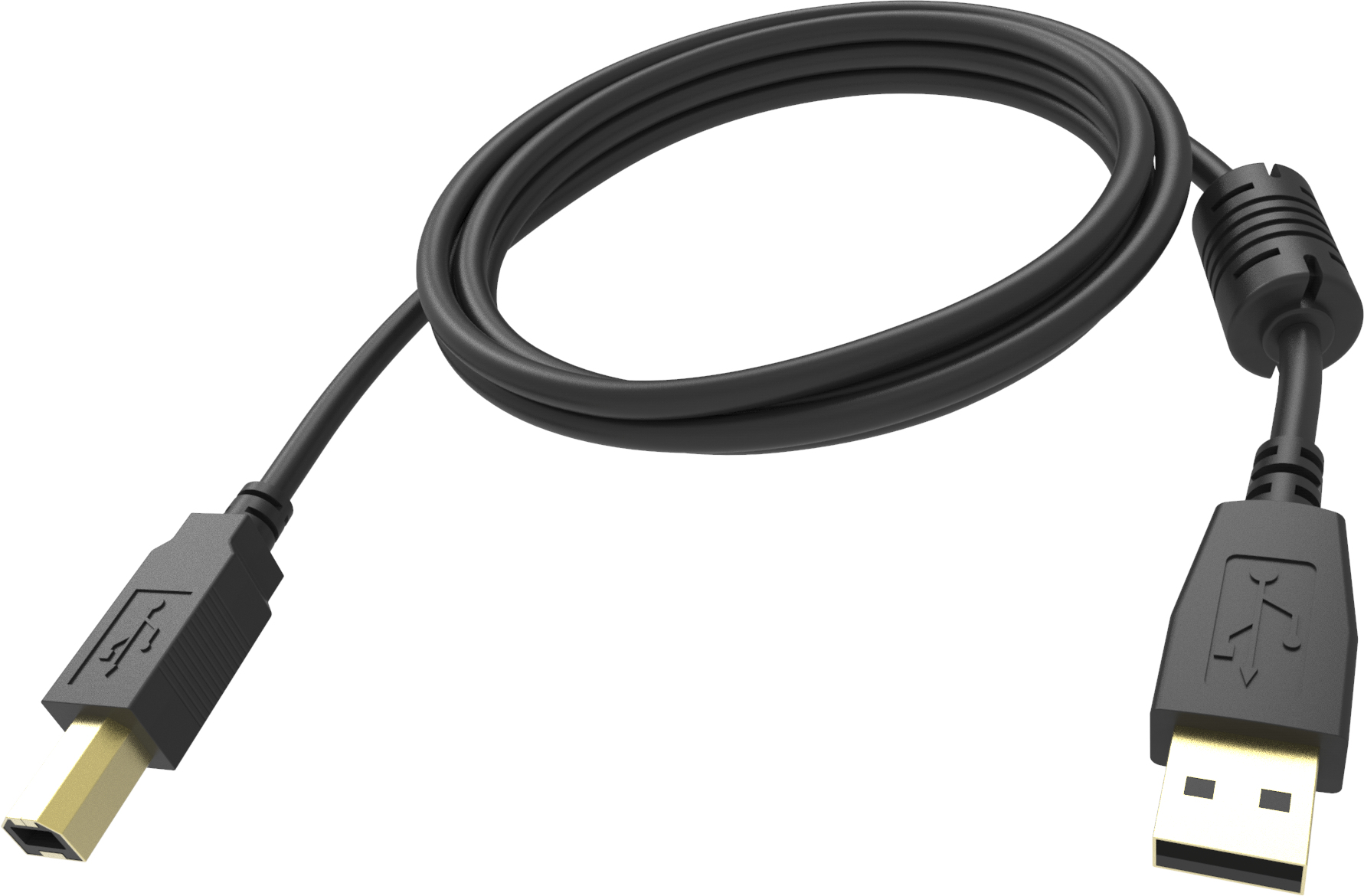 Image of Vision TC 5MUSB/BL USB cable 5 m USB 2.0 USB A USB B Black