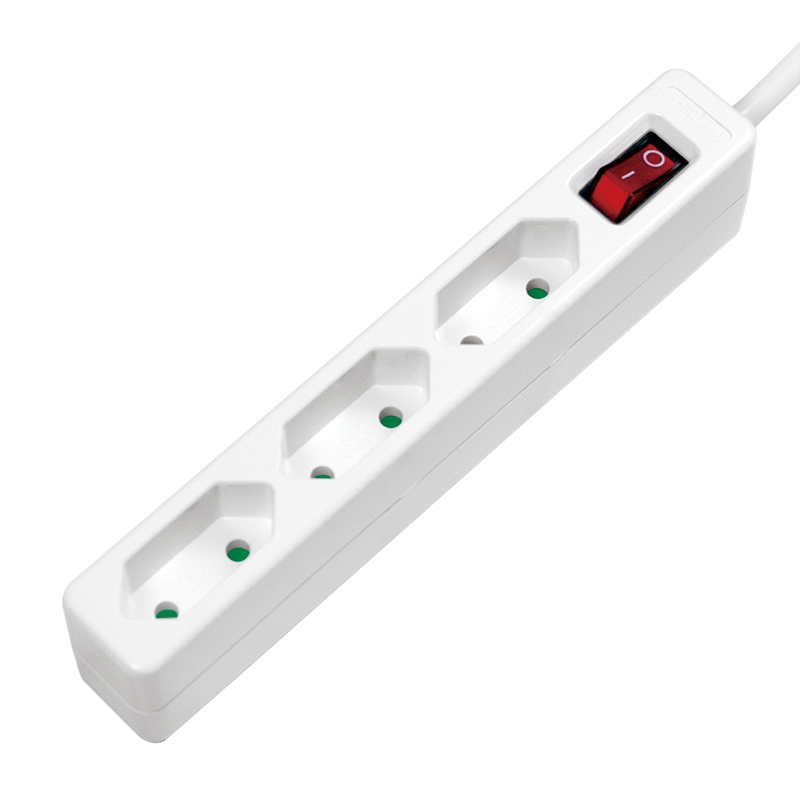 Image of LogiLink LPS230 power extension 1.5 m 3 AC outlet(s) Indoor White