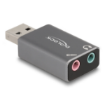 DeLOCK 66633 tussenstuk voor kabels USB 2.0 Type-A 3.5 mm 3 pin, Grijs