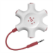 Belkin F8Z274BTRED cambiador de género para cable 1x 3.5mm 5x 3.5mm Rojo, Blanco