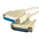 Videk DB25M to DB25F Serial Modem Cable 2Mtr