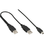 InLine Mini USB 2.0 Y-Cable 2x USB Type A male / Mini USB 5 Pin male 1.5m