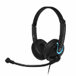 Andrea Communications NC-255VM Headset Wireless Head-band Office/Call center USB Type-A Black, Blue