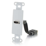 C2G HDMI Pass Through Decorative Wall Plate - White