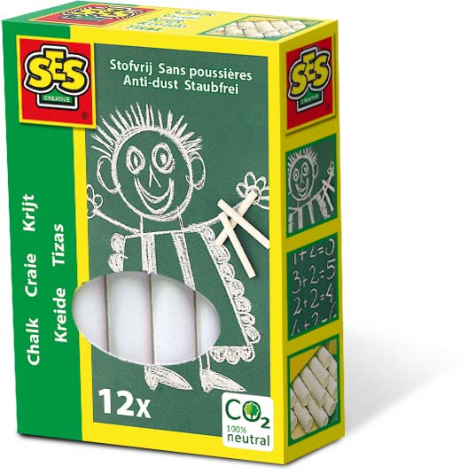 SES Creative Chalks white 12 pieces