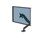 Fellowes Platinum Series Monitor Arm - Monitor Mount for 8KG 32 Inch Screens - Adjustable Monitor Desk Mount - Tilt 45Â° Pan 180Â° Swivel 360Â° Rotation 360Â°, VESA 75 x 75/100 x 100 - Black