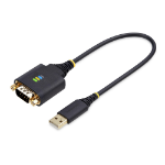 StarTech.com 1P1FFC-USB-SERIAL serial cable Black 11.8" (0.3 m) USB Type-A DB-9