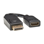 Tripp Lite P136-000 DisplayPort to HDMI Video Adapter Video Converter (M/F), HDCP, Black, 6 in. (15 cm)