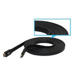 Videk HDMI to HDMI Pro Series Audio/ Video Flat Cable V1.4 with Ethernet 2Mtr -