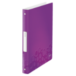 Leitz WOW ring binder A4 Metallic, Purple