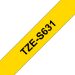 Brother TZE-S631 DirectLabel black on yellow extra strong Laminat 12mm x 8m for Brother P-Touch TZ 3.5-18mm/6-12mm/6-18mm/6-24mm/6-36mm