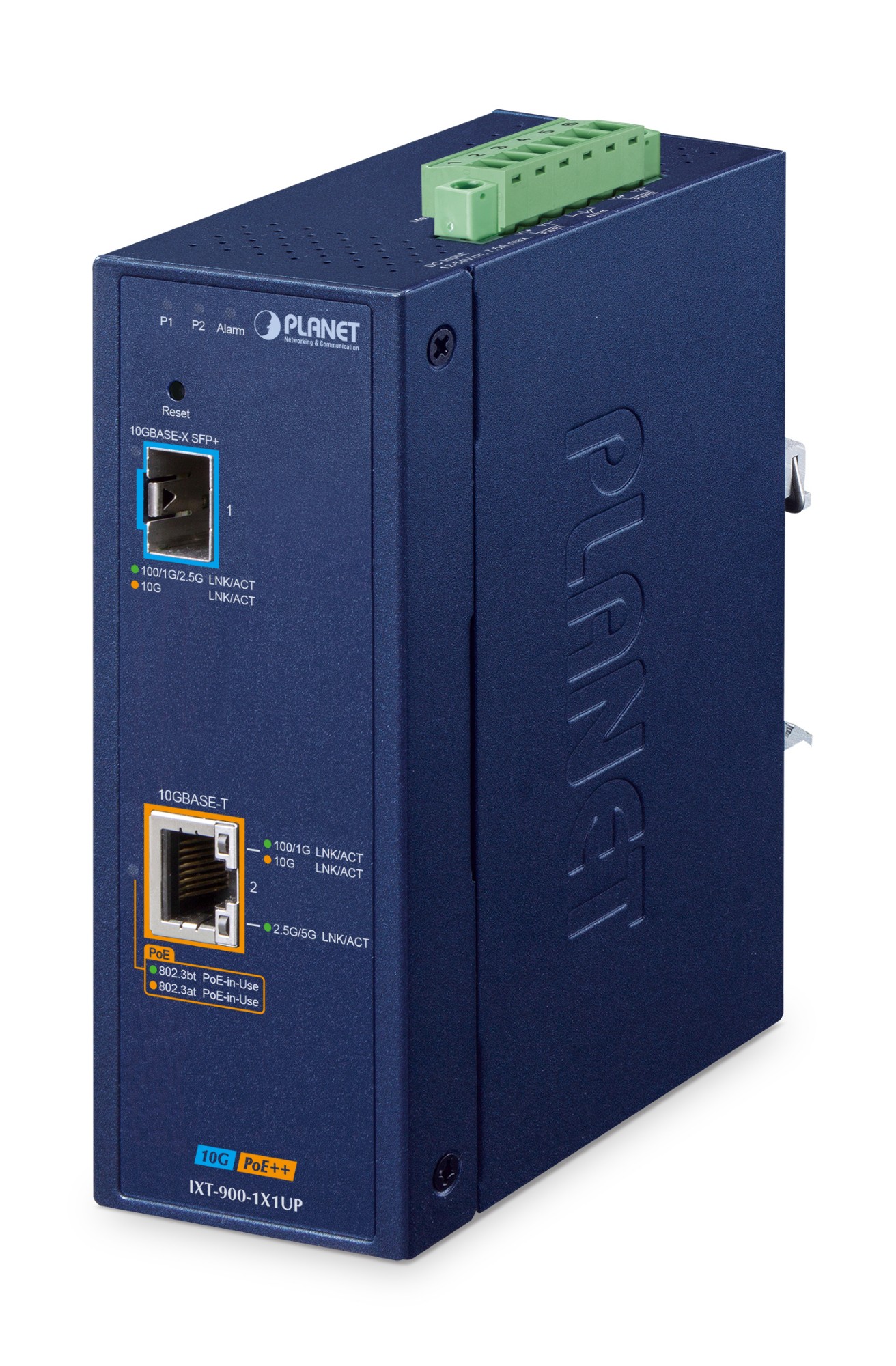 Photos - Switch PLANET IXT-900-1X1UP network media converter 10000 Mbit/s Blue 