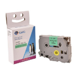 G&G 18760 labelprinter-tape Zwart op groen TZe