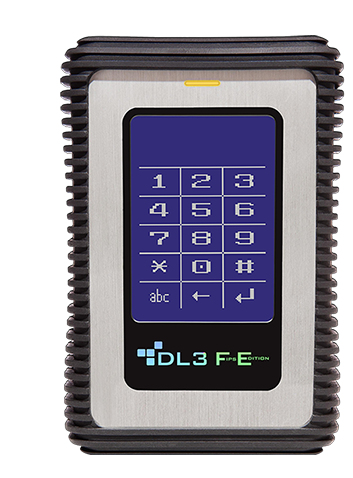 DataLocker DL3FE Encrypted 2TB USB3 HDD 2.5in AES256 Dual Crypto Touch
