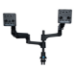 R-Go Tools Monitor arm R-Go Caparo Dual, for two monitors, adjustable with gas spring, 3-9 kg load capacity, 100% circular, black