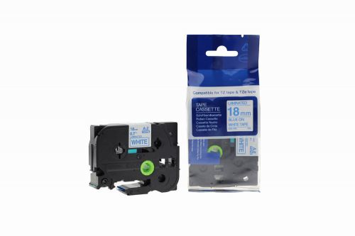 CTS Compatible Brother P-Touch TZe-243 Blue on White also for TZ-243 Label Cassette