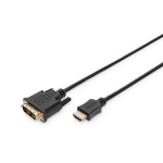 Digitus AK-330300-020-S video kabel adapter 2 m HDMI Type A (Standaard) DVI-D Zwart