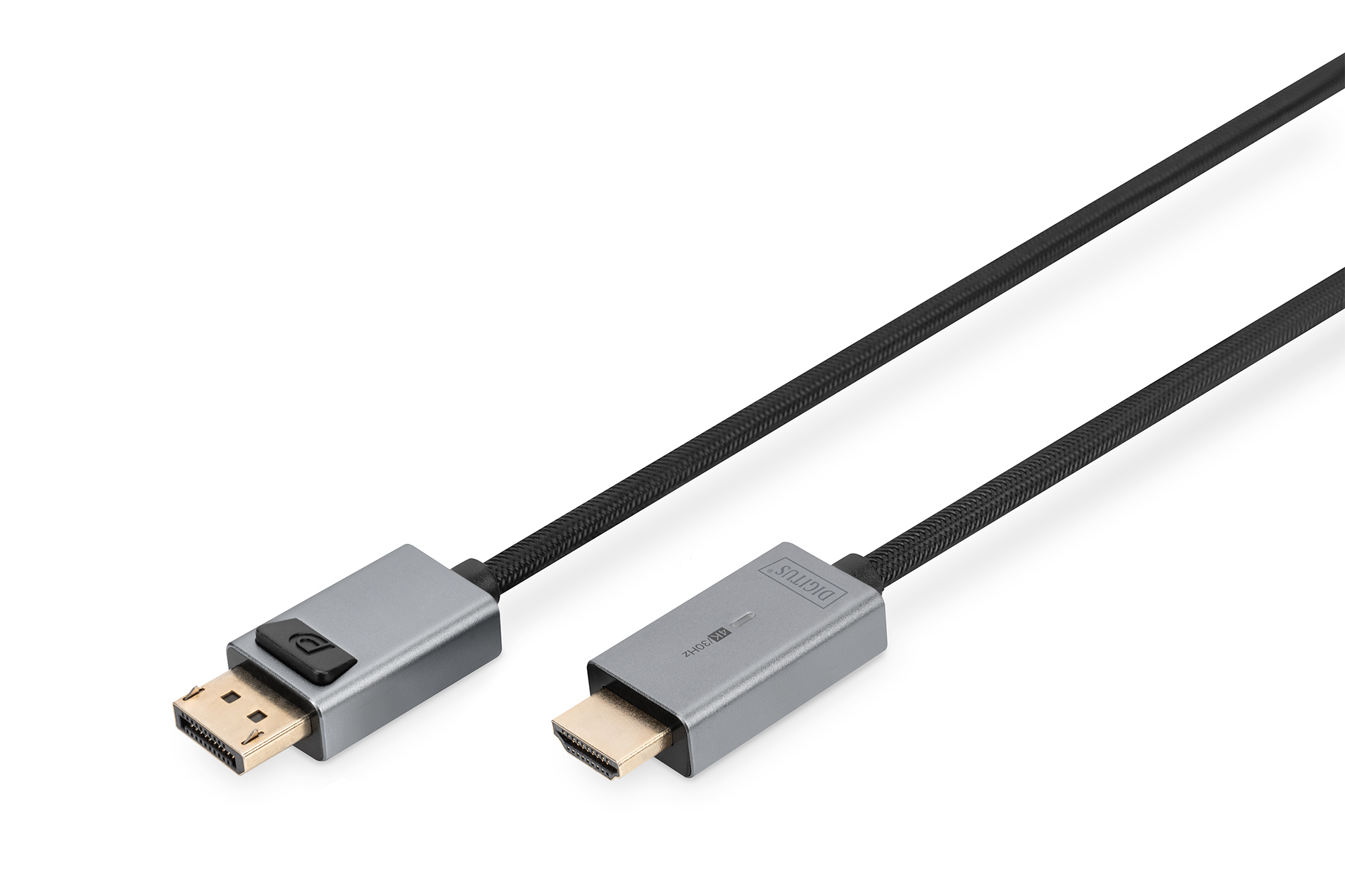 Image of Digitus 4K DisplayPort Adapter Cable, DP - HDMI Type A