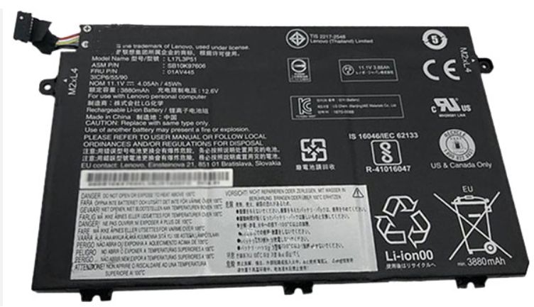 Image of Lenovo Battery 3c 45Wh LiIon SMP - Approx 1-3 working day lead.