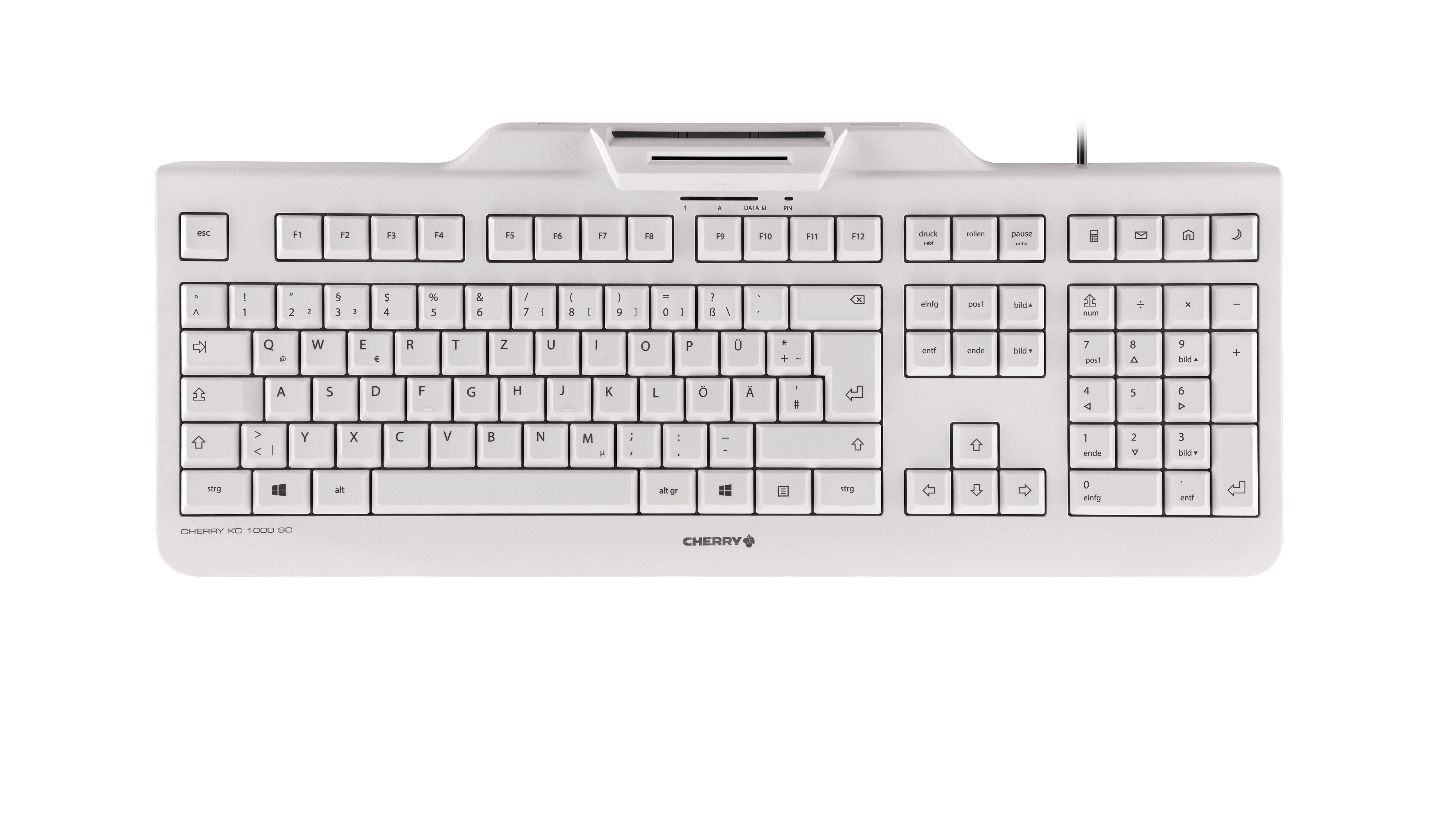 Image of CHERRY KC 1000 SC keyboard USB QWERTZ German Grey