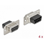 DeLOCK D-Sub 9 pin crimp female, metal, 4 pieces