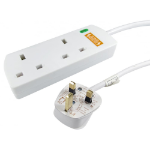 Cables Direct RB-10M02SPD surge protector White 2 AC outlet(s) 10 m