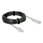 DeLOCK 50m USB3.0-A + USB Micro-B/USB3.0-A USB cable USB 3.2 Gen 1 (3.1 Gen 1) USB A USB A/Micro-USB B Black, Silver