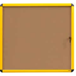 Bi-Office VT6301611511 bulletin board Fixed bulletin board Wood, Yellow Cork