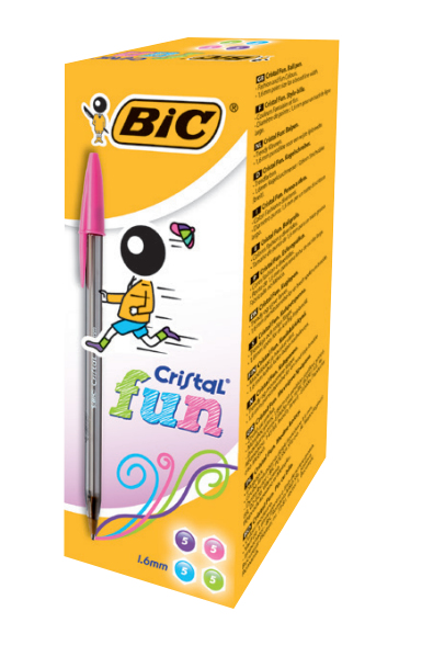 Bic Cristal Fun Ballpoint Pen Large Purple (20 Pack) 929055