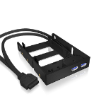 ICY BOX IB-AC615 8,89 cm (3.5") Bezelplaat Zwart