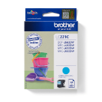 Brother LC-221C Ink cartridge cyan, 260 pages ISO/IEC 24711, Content 3,9 ml for MFC-J 1100 Series