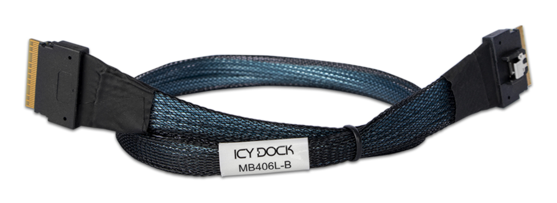 Icy Dock MB406L-B Serial Attached SCSI (SAS) cable 0.5 m Black