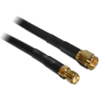 DeLOCK 10m SMA m/f coaxial cable CFD200 Black