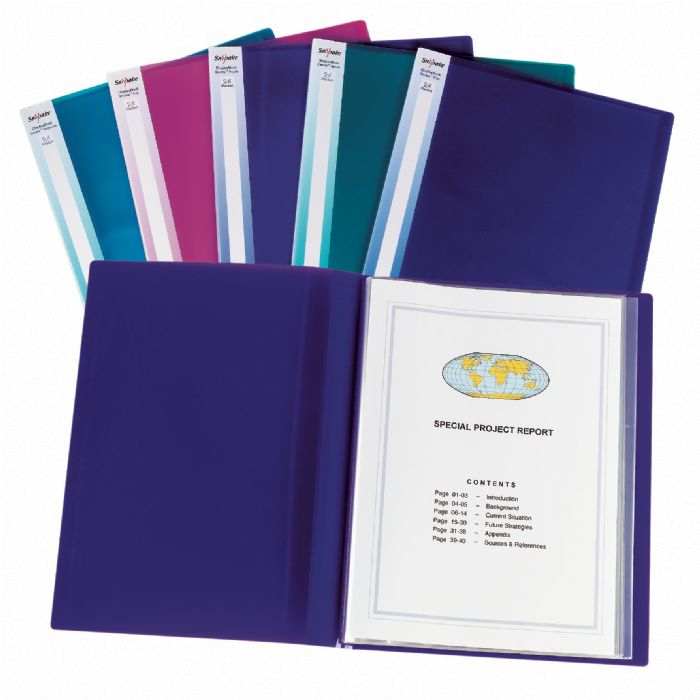 Snopake Electra Display Book 24 Pocket A4 Assorted (Pack of 10) 12219