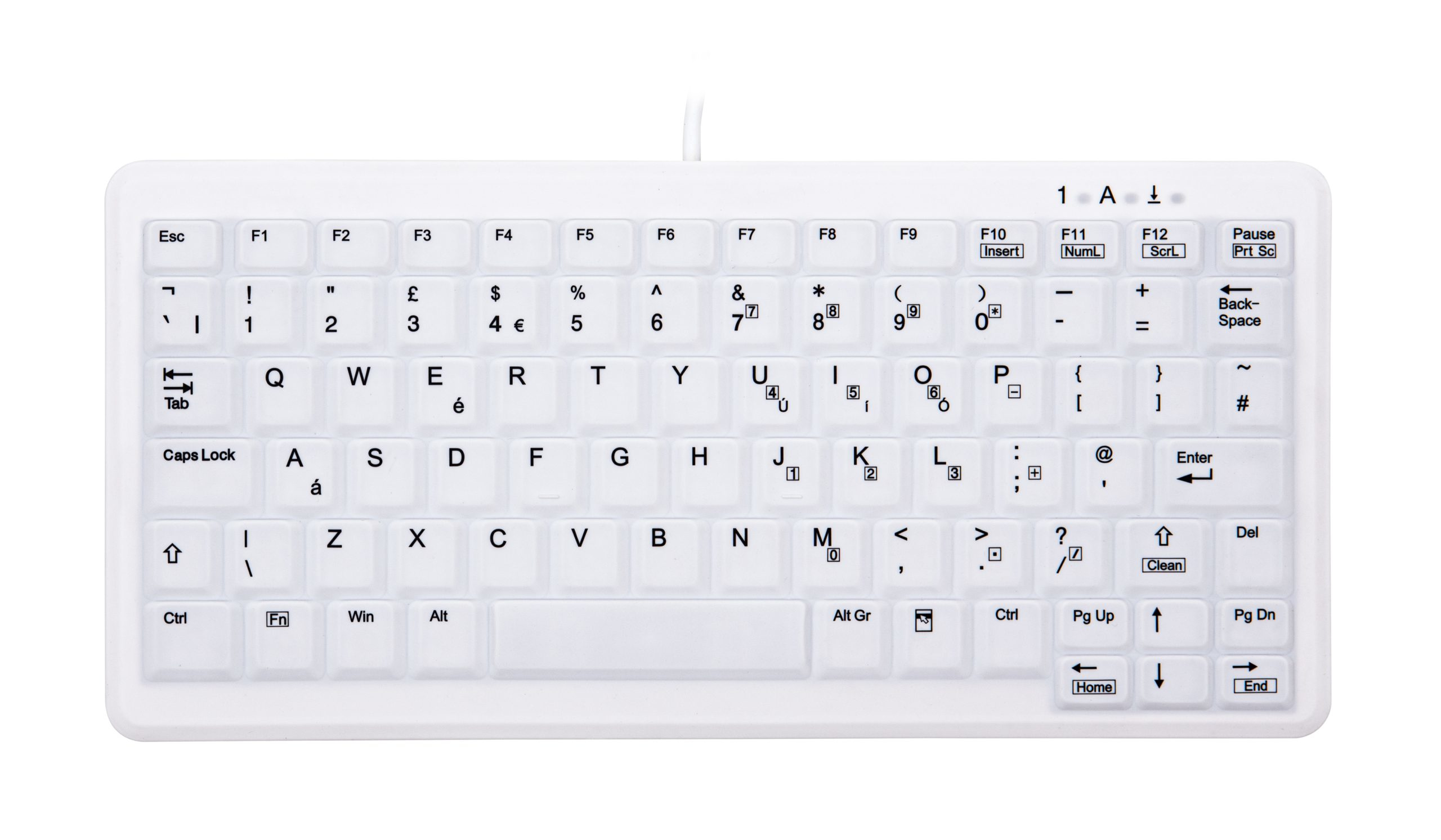 Image of CHERRY AK-C4110 keyboard USB QWERTY UK English White