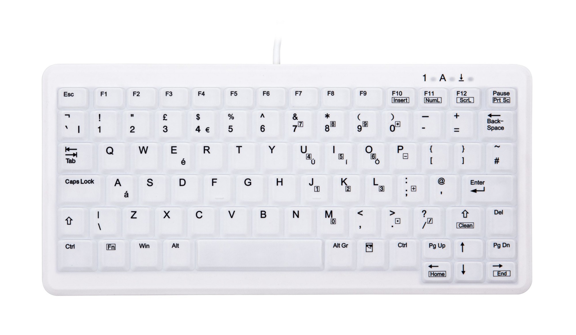 CHERRY AK-C4110 keyboard USB QWERTY UK English White