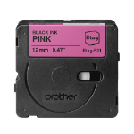 Brother BTAGP31 12MM BLACK ON PINK TAPE