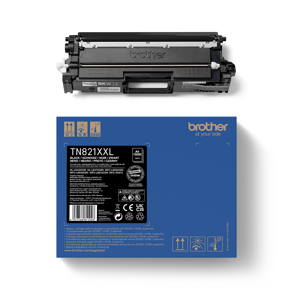 Brother TN-821XXLBK Toner-kit black high-capacity, 15K pages ISO/IEC 19752 for Brother HL-L 9430