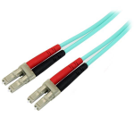 StarTech.com Aqua OM4 Duplex Multimode Fiber Optic Cable - 100 Gb - 50/125 - LSZH - LC/LC - 5 m