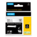 Dymo 18508/S0718160 Ribbon Polyester permanent black on Transparent 9mm x 5,5m for Dymo Rhino 6-12mm/19mm/24mm