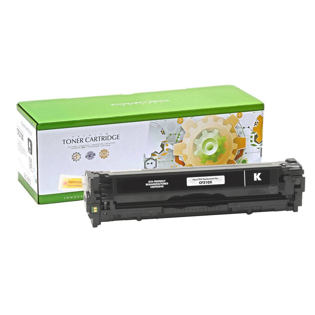 Remanufactured HP CB540A (125A) / CE320A (128A) / CF210X (131X) / Canon CRG-716 / CRG-731 Black Toner Cartridge